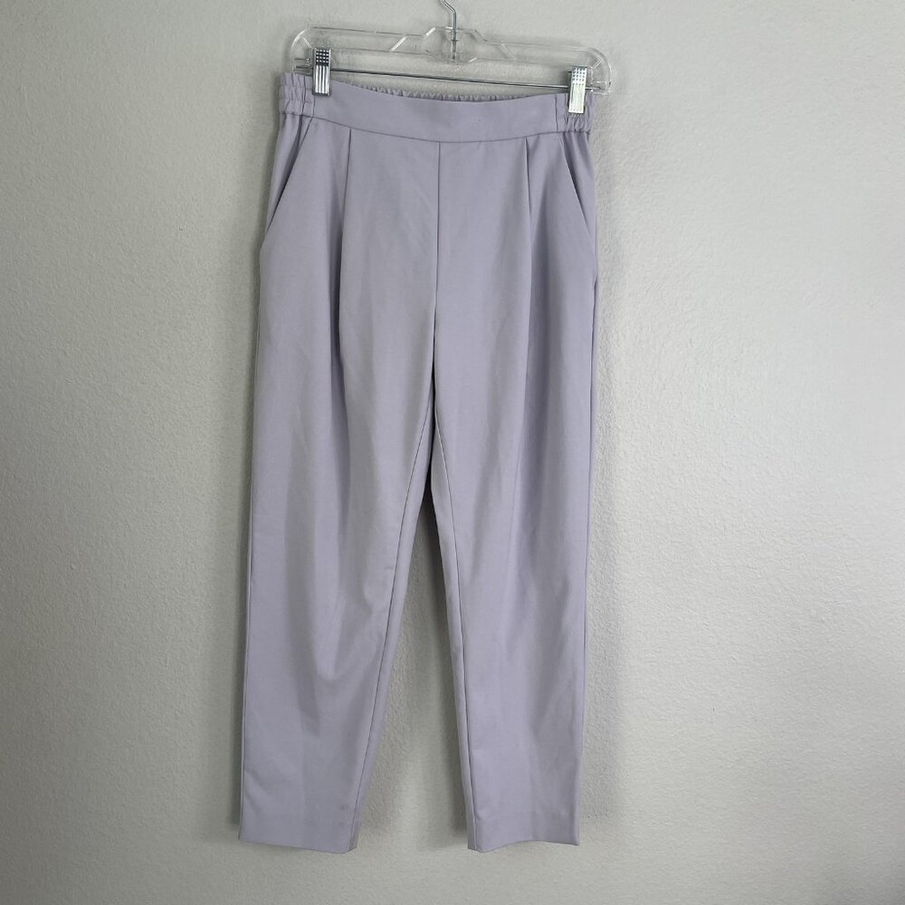 AllSaints Pants Womens 2 Light Purple Aleida Tri Trouser Tapered Pull On Ankle - Picture 2 of 9